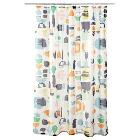 Штора для ванной ДОФТКЛИНТ, разноцветный (180x200 см)