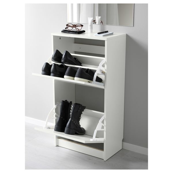 Галошница с 2 отделениями, белый 49x28x93 см IKEA BISSA БИССА 203.251.21 - схема-чертеж с размерами