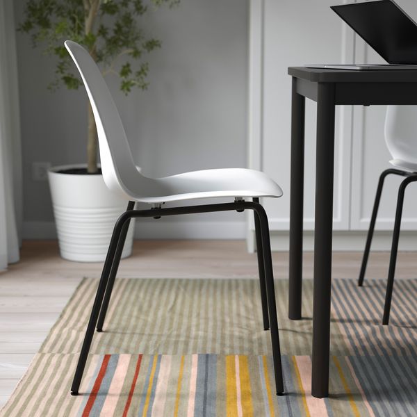 Стул, белый, сефаст черный IKEA LIDÅS 694.813.94 - фото 5