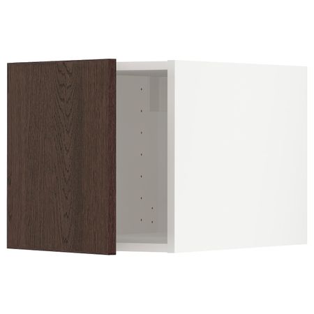 Верхний шкаф, белый/Синарп коричневый 40x40 см IKEA METOD МЕТОД 294.049.96