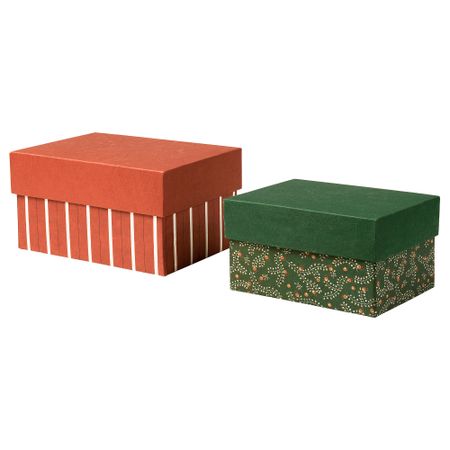 Коробка подарочная, 2 штуки, разные цвета IKEA VINTERFINT 105.603.69