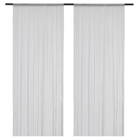 HILDRUN Гардины, 2 шт. - белый точечный 145x300 см