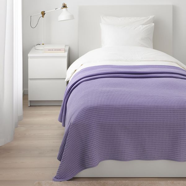 Покрывало, сиреневый, 150x250 см IKEA ВОРЕЛЬД 504.410.96 - фото 2