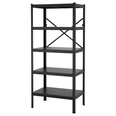 Стеллаж, 85x55x190 см, черный IKEA BROR 592.829.98