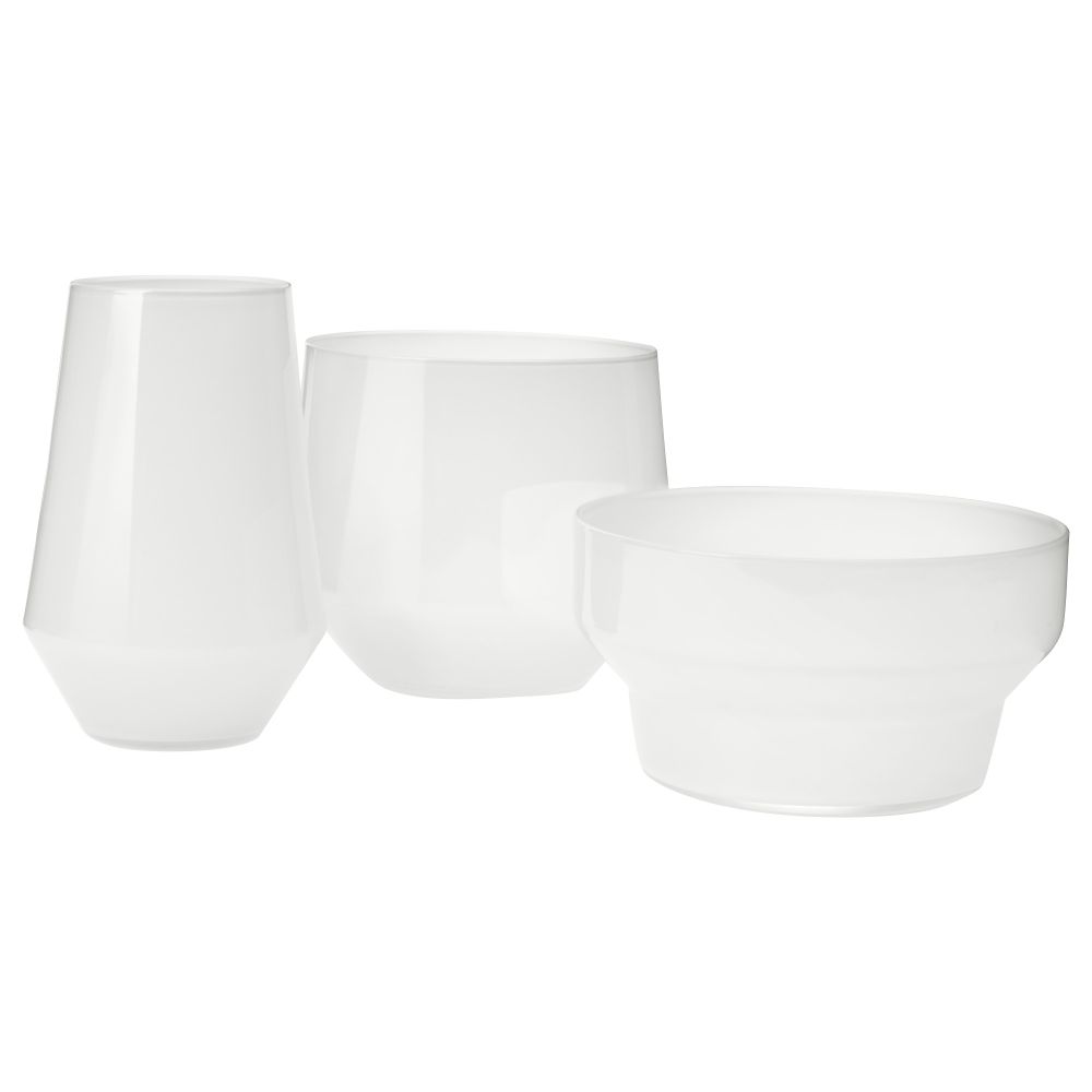 Набор ваз, 3 штуки ИКЕА ПС 2017, белый - фото 1