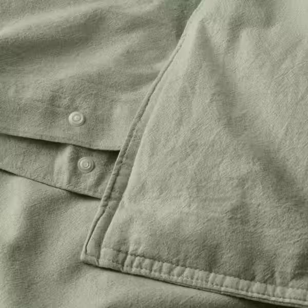 ÄNGSLILJA Пододеяльник и 2 наволочки - серо-зеленый 240x220/50x60 см - фото 5