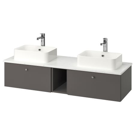 Шкаф со столешницей 45x32 раковина, 142x49x43 cm IKEA HÖRVIK ХОРВИК, GODMORGON ГОДМОРГОН, TOLKEN ТОЛКЕН 293.385.34