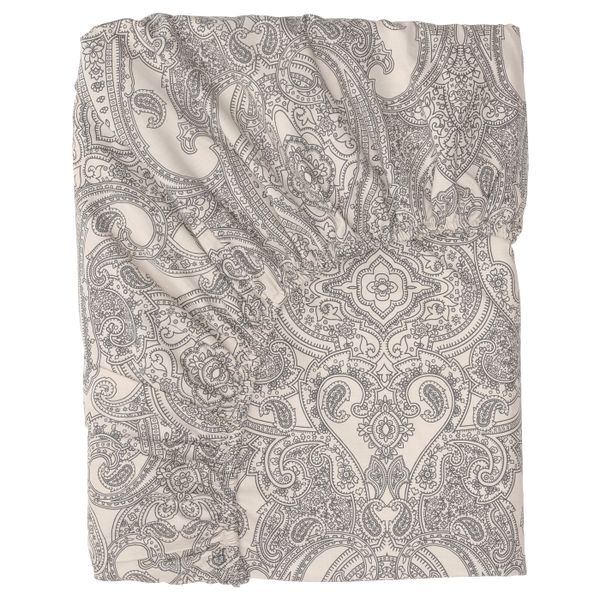 Простыня натяжная, бежевый/темно-серый 140x200 см IKEA JÄTTEVALLMO ЙЭТТЕВАЛЛМО 505.014.53 - фото 1