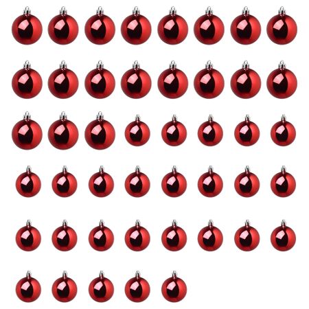 Украшение шар, 45 шт. ВИНТЕР 2018, красный