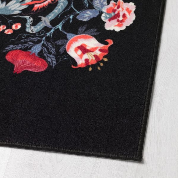 Ковер, короткий ворс, черный/разноцветный 60x90 см IKEA ЛОВНС 104.156.93 - фото 3