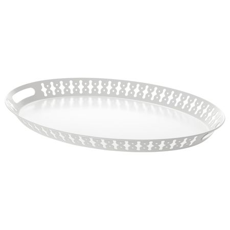 Поднос, белый 52x39 см IKEA ROMANTISK РОМАНТИСК 704.122.91