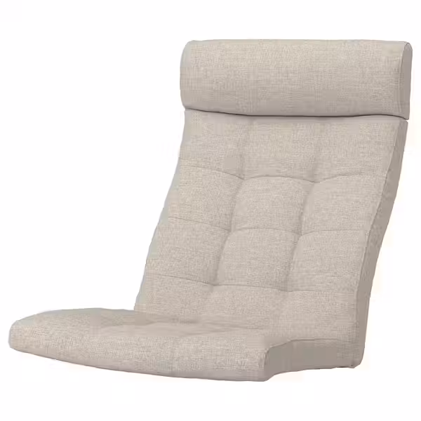 POÄNG Подушка-сиденье на кресло - Gunnared бежевый - схема-чертеж с размерами
