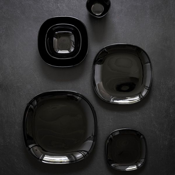 Тарелка, черный 25x25 см IKEA BACKIG БАККИГ 404.390.51 - фото 8