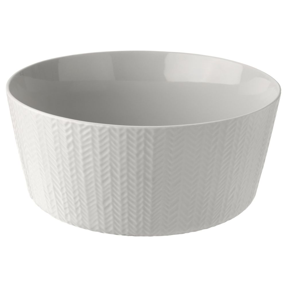 Сервировочная миска ВИНТЕР 2017, узор «елочка», светло-серый (28 см) - фото 1