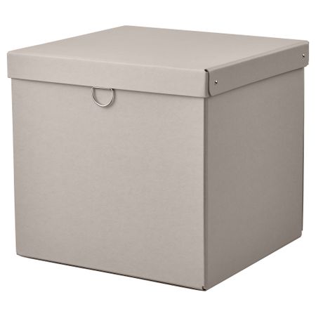 Коробка с крышкой, 32x30x30 см, светлый серо-бежевый IKEA FÖRNIMMA ФЁРНИММА 505.524.33