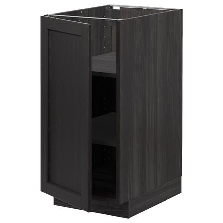 Напольный шкаф с полками, черный/Лерхюттан черная морилка 40x60 см IKEA МЕТОД 692.612.74