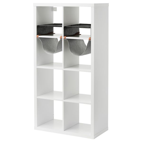 Стеллаж с 4 вставками КАЛЛАКС, белый (77x147 см) - фото 1