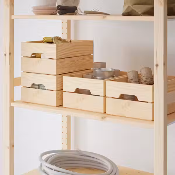 KNAGGLIG Ящик - сосна 23x31x15 см - фото 6