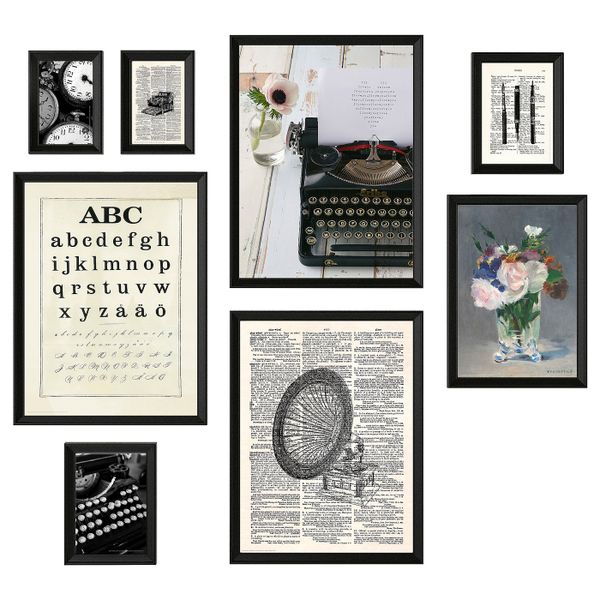 Рама с постером, 8 предм., Пишущая машинка IKEA КНОППЭНГ 304.658.99 - фото 1