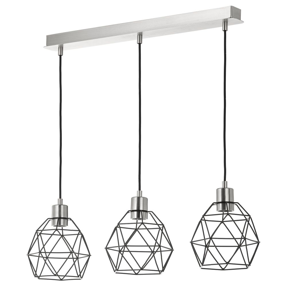 Подвесной светильник, черный, никелированный прямоугольник IKEA BRUNSTA БРЮНСТА, SKAFTET СКАФТЕТ 095.142.41 - фото 1