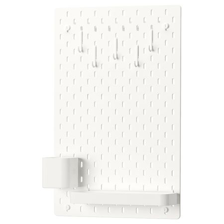 Настенная панель, комбинация, белый 36x56 см IKEA SKÅDIS СКОДИС 693.039.00
