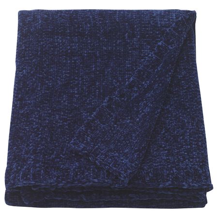 Плед, синий 130x170 см IKEA MIALOTTA МИАЛОТТА 004.654.81