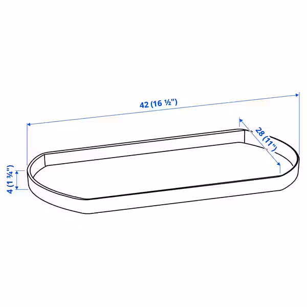 SNURRAD СНУРРАД Вращающаяся подставка - прозрачный - схема-чертеж с размерами