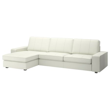 3-местный диван и козетка КИВИК, Гранн, Бумстад белый