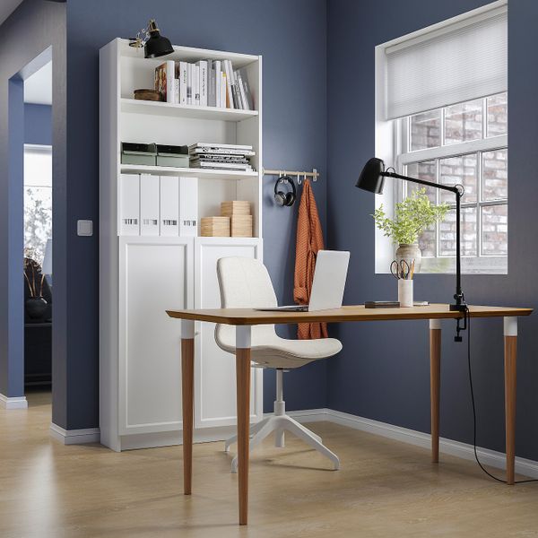 Письменный стол, бамбук 140x65 см IKEA ANFALLARE АНФАЛЛАРЕ / HILVER ХИЛВЕР 894.177.12 - фото 4