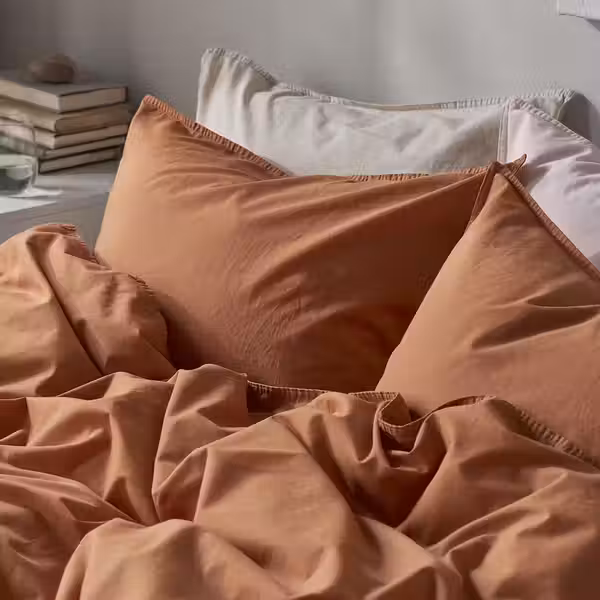 ÄNGSLILJA Пододеяльник и наволочка - красно-коричневый 150x200/50x60 см - фото 3