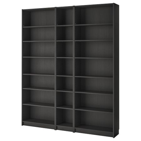 Стеллаж, 200x28x237 см, черно-коричневый IKEA BILLY БИЛЛИ 090.204.71
