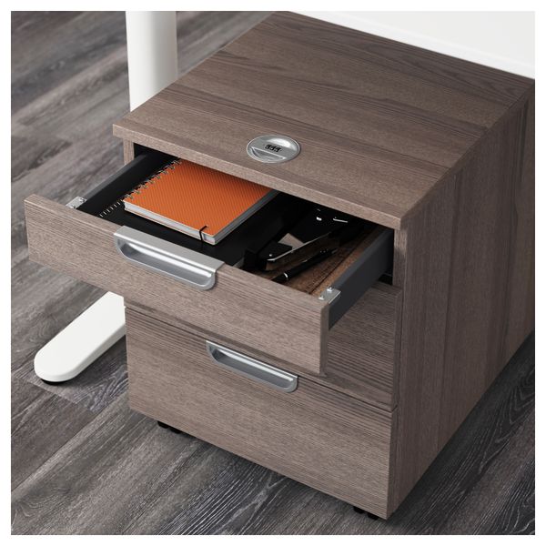 Тумба с ящиками на колесах ГАЛАНТ, серый (45x55 см) - фото 3