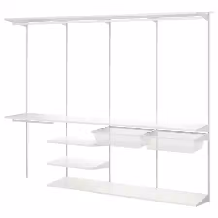 BOAXEL Гардероб, комбинация - белый 245x40x201 см