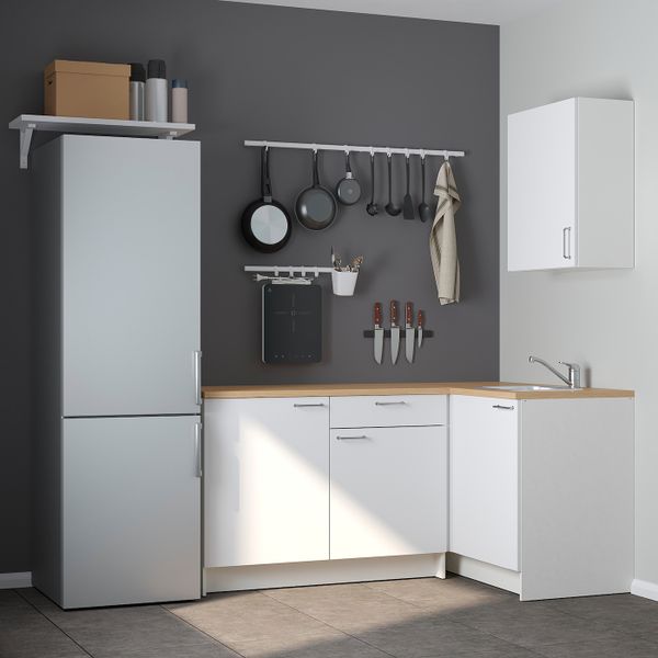 Кухня, белый 120x180x220 см IKEA KNOXHULT КНОКСХУЛЬТ 194.045.91 - схема-чертеж с размерами