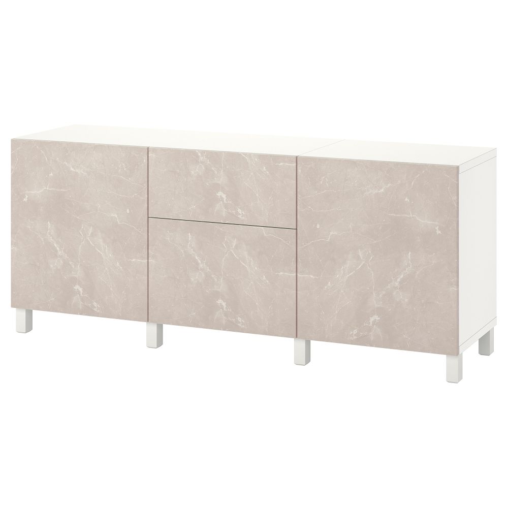 Комбинация для хранения с ящиками, 180x42x74 cm IKEA BESTÅ БЕСТО 494.218.53 - фото 1