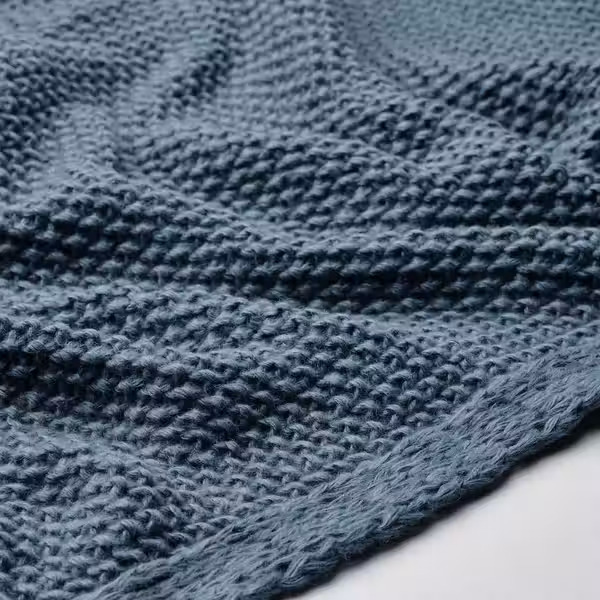 HUMLEMOTT ХЮМЛЕМОТТ Плед - сине-серый 130x170 см - схема-чертеж с размерами