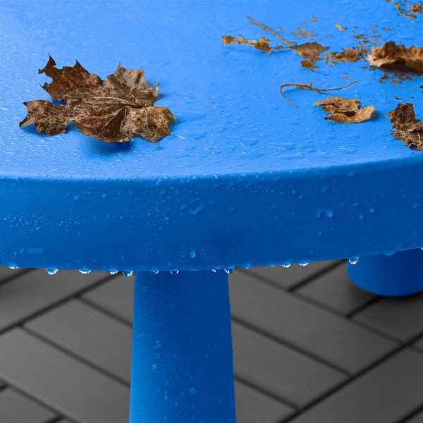 Стол детский, для дома, улицы синий 85 см IKEA MAMMUT МАММУТ 703.651.81 - фото 3