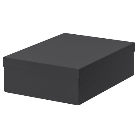Коробка с крышкой, черный 25x35x10 см IKEA TJENA ТЬЕНА 003.954.88