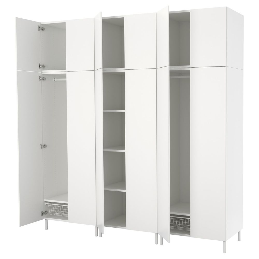 Гардероб, белый/Фоннес белый 240x57x251 см IKEA OPPHUS ОПХУС 892.401.48 - фото 1