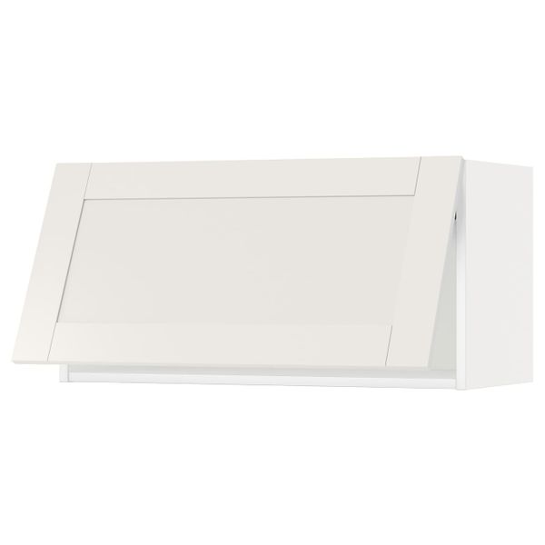 Навесной горизонтальный шкаф, белый/Сэведаль белый 80x40 см IKEA METOD МЕТОД 393.939.02 - фото 1