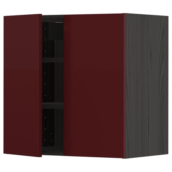 Навесной шкаф с полками, 2 дверцы, 60x60 cm IKEA METOD МЕТОД 994.597.87 - фото 2