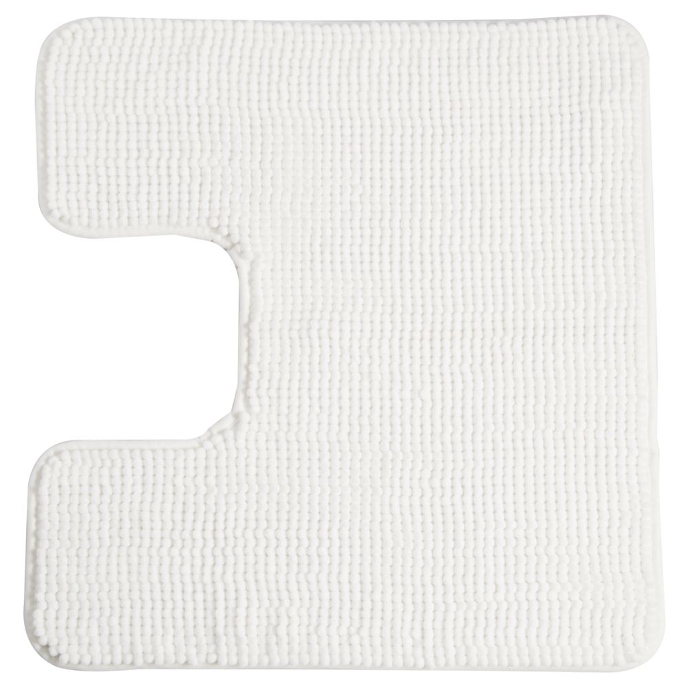 Коврик в туалет ТОФТБУ, белый (55x60 см) - схема-чертеж с размерами