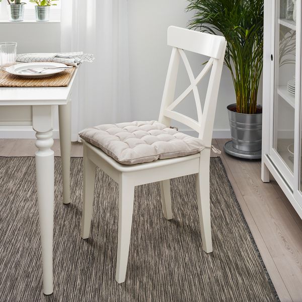 Подушка на стул, бежевый, 38x38x6.5 см IKEA VIPPÄRT ВИППЭРТ 004.101.01 - фото 3