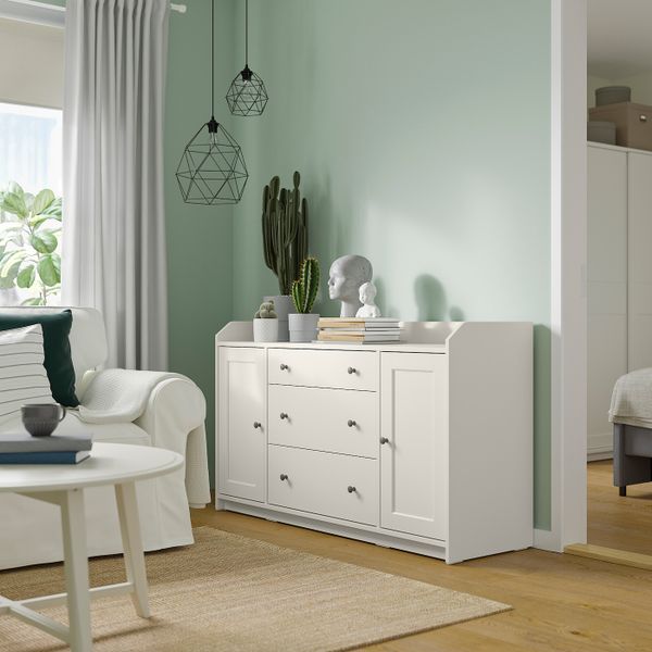 Сервант, белый 140x84 см IKEA HAUGA ХАУГА 804.072.94 - фото 4