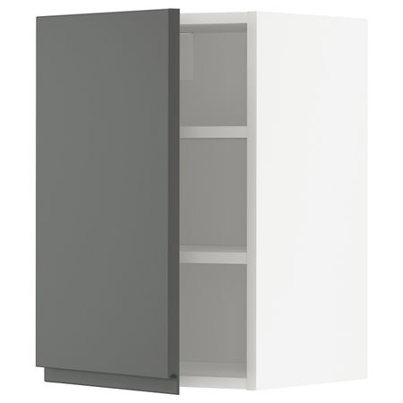 Шкаф навесной с полкой, белый/Воксторп темно-серый 40x60 см IKEA METOD МЕТОД 193.100.69