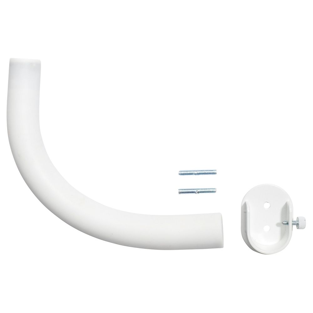 Угловое соединение гардинного карниза ХУГАД, белый - фото 1