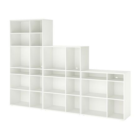 VIHALS Комбинация стеллажей - белый 286x37x200 см