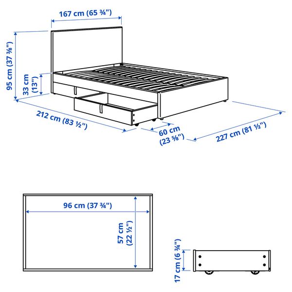 IKEA, дополнительный ракурс - схема-чертеж с размерами
