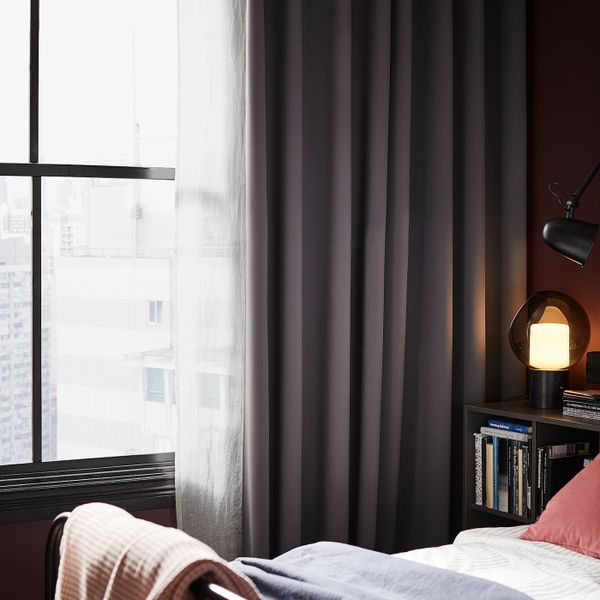 Гардины, блокирующие свет, 2 шт., серый 145x300 см IKEA HILLEBORG ХИЛЛЕБОРГ 904.250.37 - фото 6