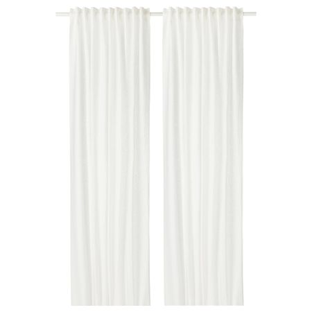 Гардины, 1 пара, белый 145x300 см IKEA АЙНА 503.705.79